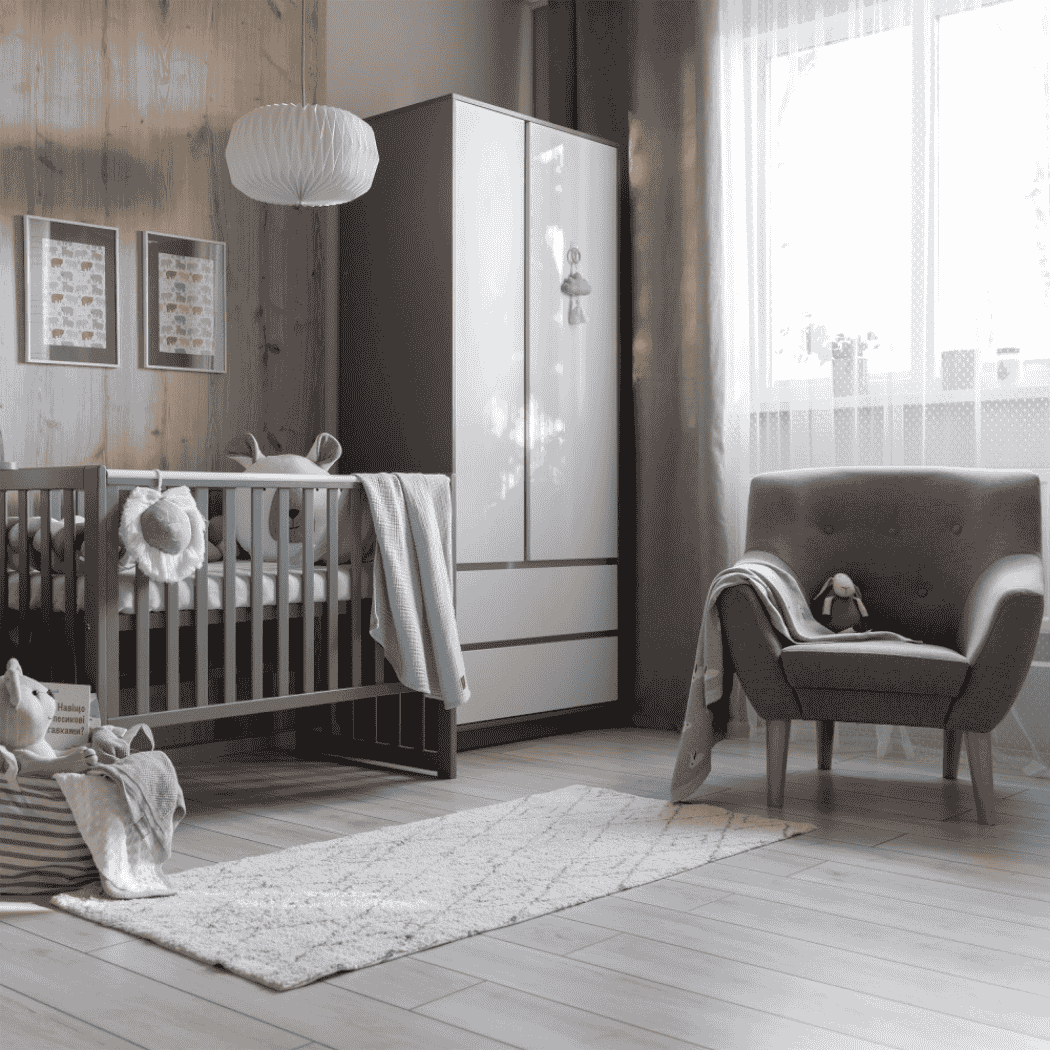 Dětska šatní skřín Lovitto 900 Gekko Kids, Bílá / Grafitová